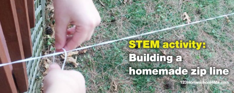 STEM activity: Building a homemade zip line